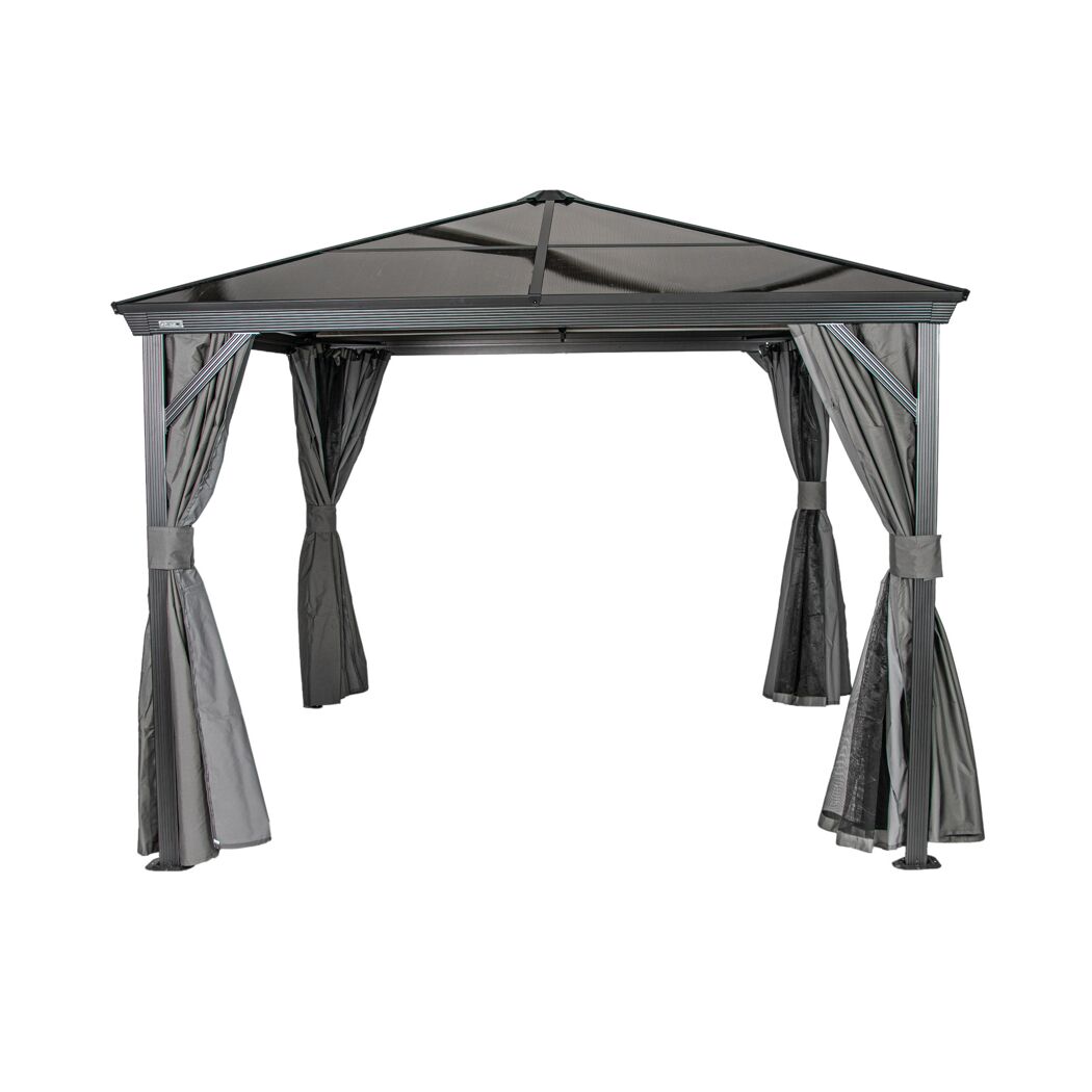 Vorhang-Set für Pavillon 'Verona 10 x 10' dunkelgrau