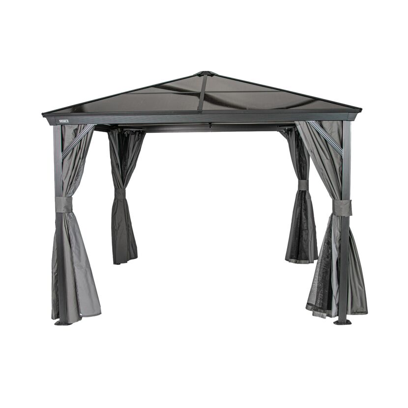 Vorhang-Set für Pavillon 'Verona 10 x 10' dunkelgrau