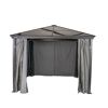 Vorhang-Set für Pavillon 'Verona 10 x 10' dunkelgrau