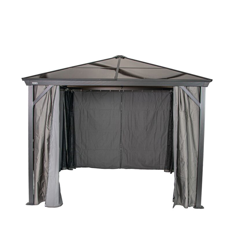 Vorhang-Set für Pavillon 'Verona 10 x 10' dunkelgrau