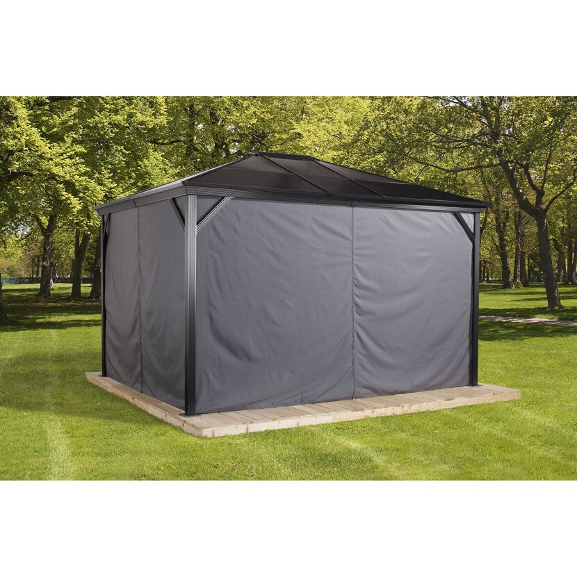 Vorhang-Set für Pavillon 'Verona 1014' dunkelgrau