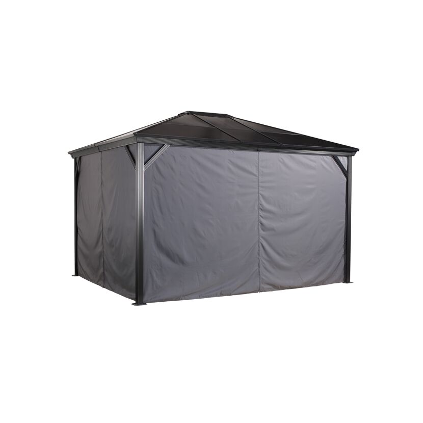 Vorhang-Set für Pavillon 'Verona 1014' dunkelgrau