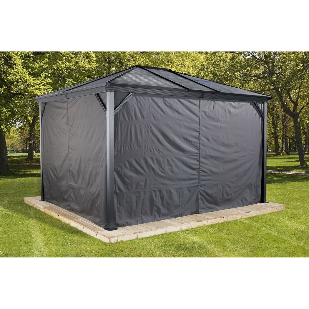 Vorhang-Set für Pavillon 'Ventura 1010' dunkelgrau