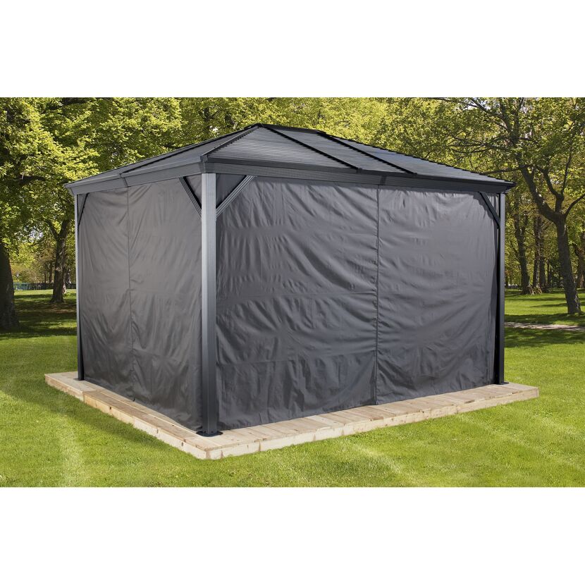 Vorhang-Set für Pavillon 'Ventura 1010' dunkelgrau