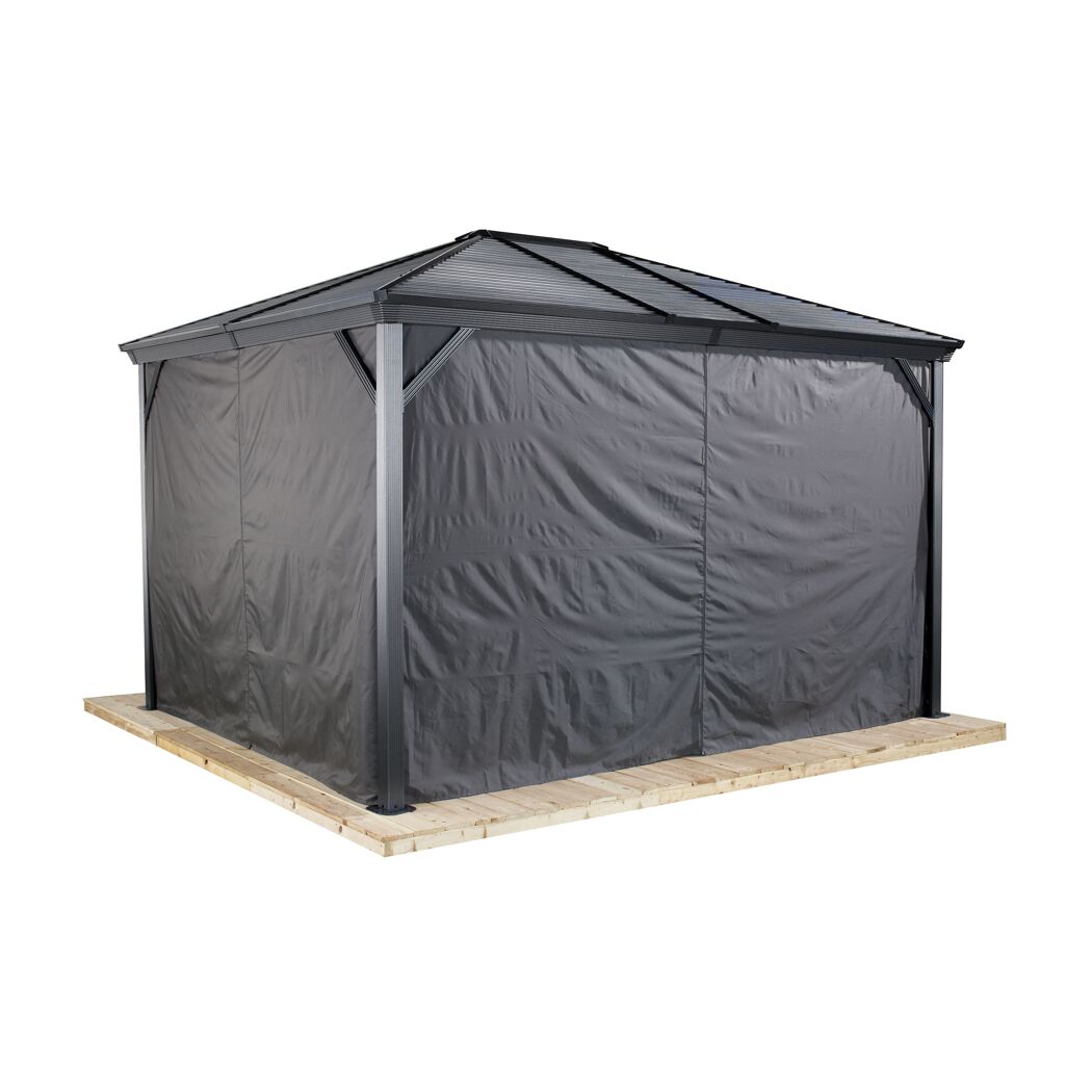 Vorhang-Set für Pavillon 'Ventura 1010' dunkelgrau