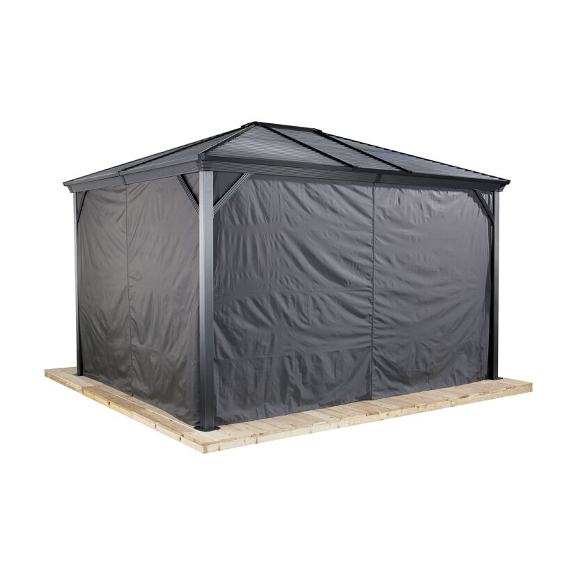 Vorhang-Set für Pavillon 'Ventura 1010' dunkelgrau