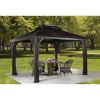 Vorhang-Set für Pavillon 'Messina/Mykonos 10 x 12' anthrazit