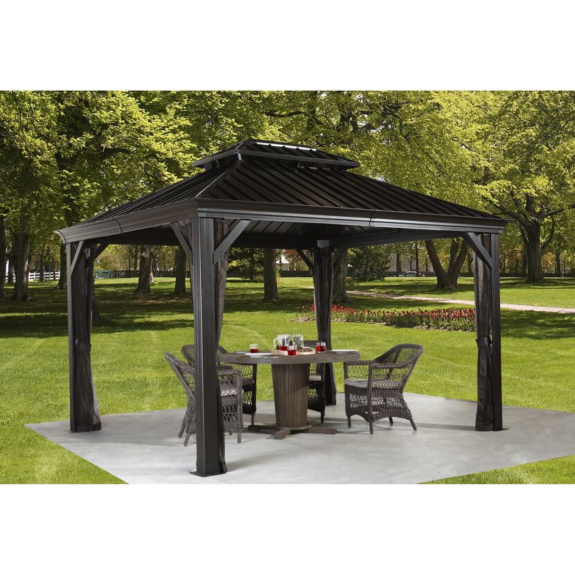 Vorhang-Set für Pavillon 'Messina/Mykonos 10 x 12' anthrazit