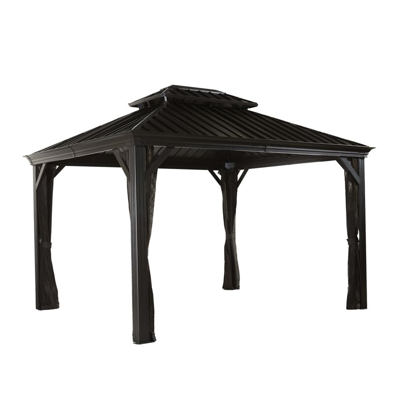 Vorhang-Set für Pavillon 'Messina/Mykonos 10 x 12' anthrazit