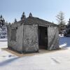 Winterabdeckung in grau für Pavillon im Schnee