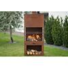Grillkamin Stahl rostfarben 70 x 229 x 41 cm
