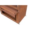 Grillkamin Stahl rostfarben 70 x 229 x 41 cm
