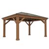 Holzpavillon Devon 12x16 Natur