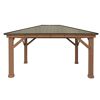 Holzpavillon Devon 12x16 Natur