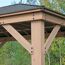 Holzpavillon Devon, Detail der Eckverbindung
