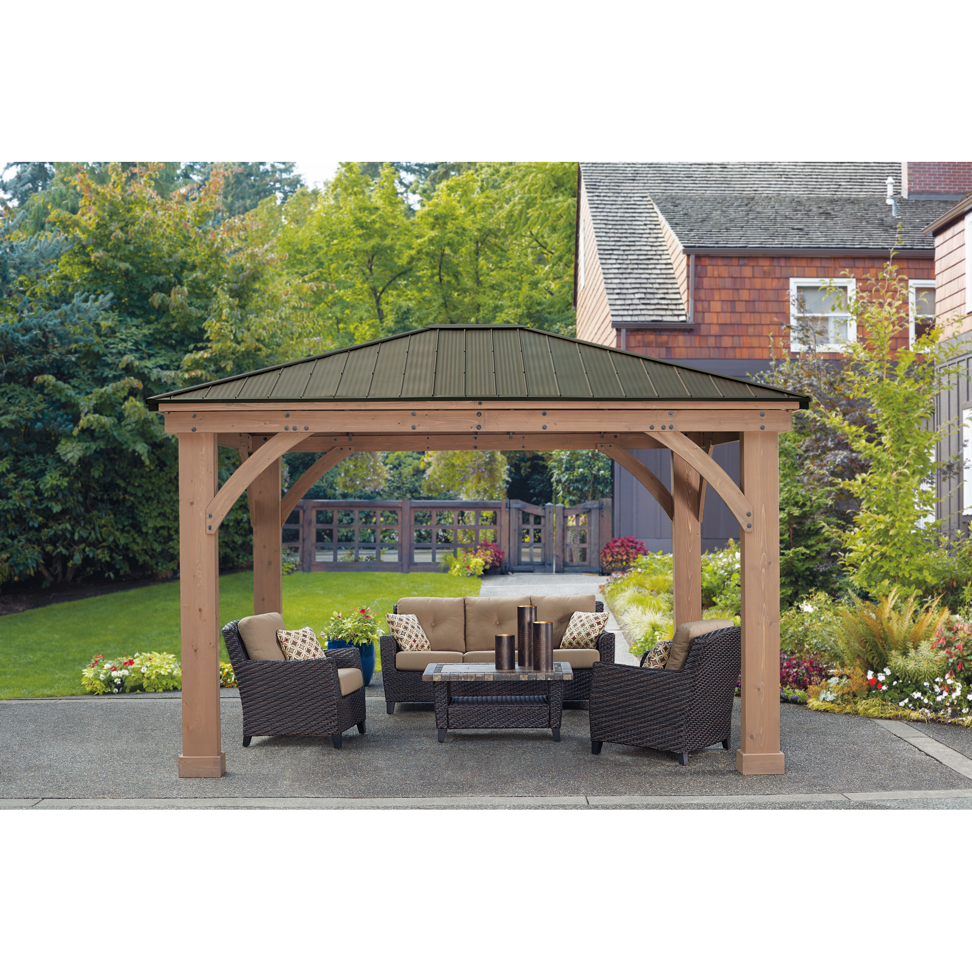 Pavillon 'Devon 12 x 14' Natur 365 x 427 x 317,5 cm + product picture