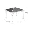 Holzpavillon Devon 12x14 Natur