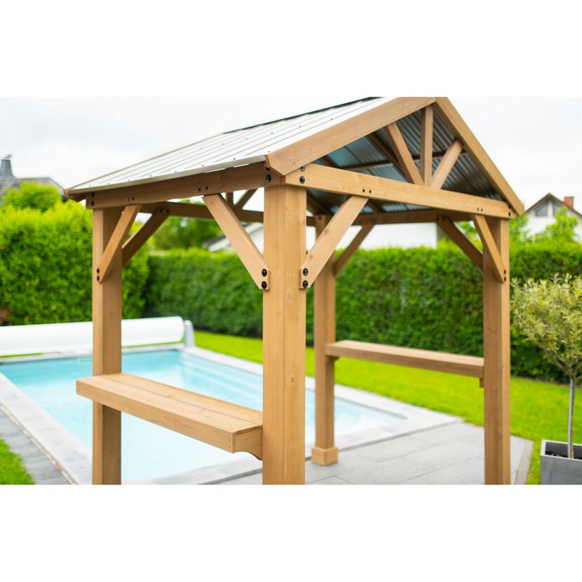 Pavillon BBQ 'Laval' naturfarben 174 x 245 x 268 cm