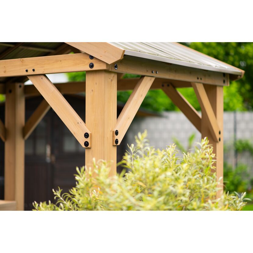 Pavillon BBQ 'Laval' naturfarben 174 x 245 x 268 cm