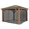 Pavillon Devon mit schwarzem Moskitonetz