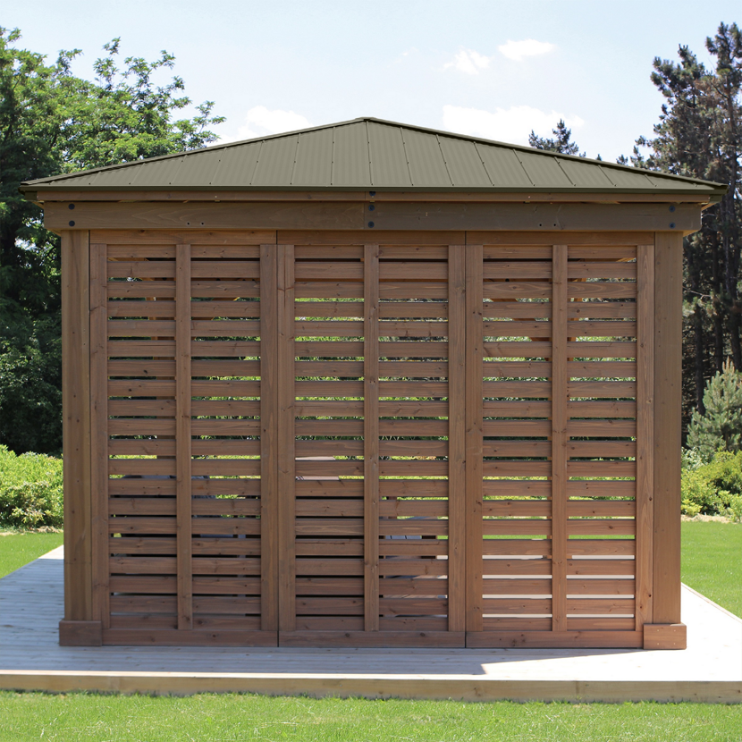 Holzpavillon Devon mit Seitenwand