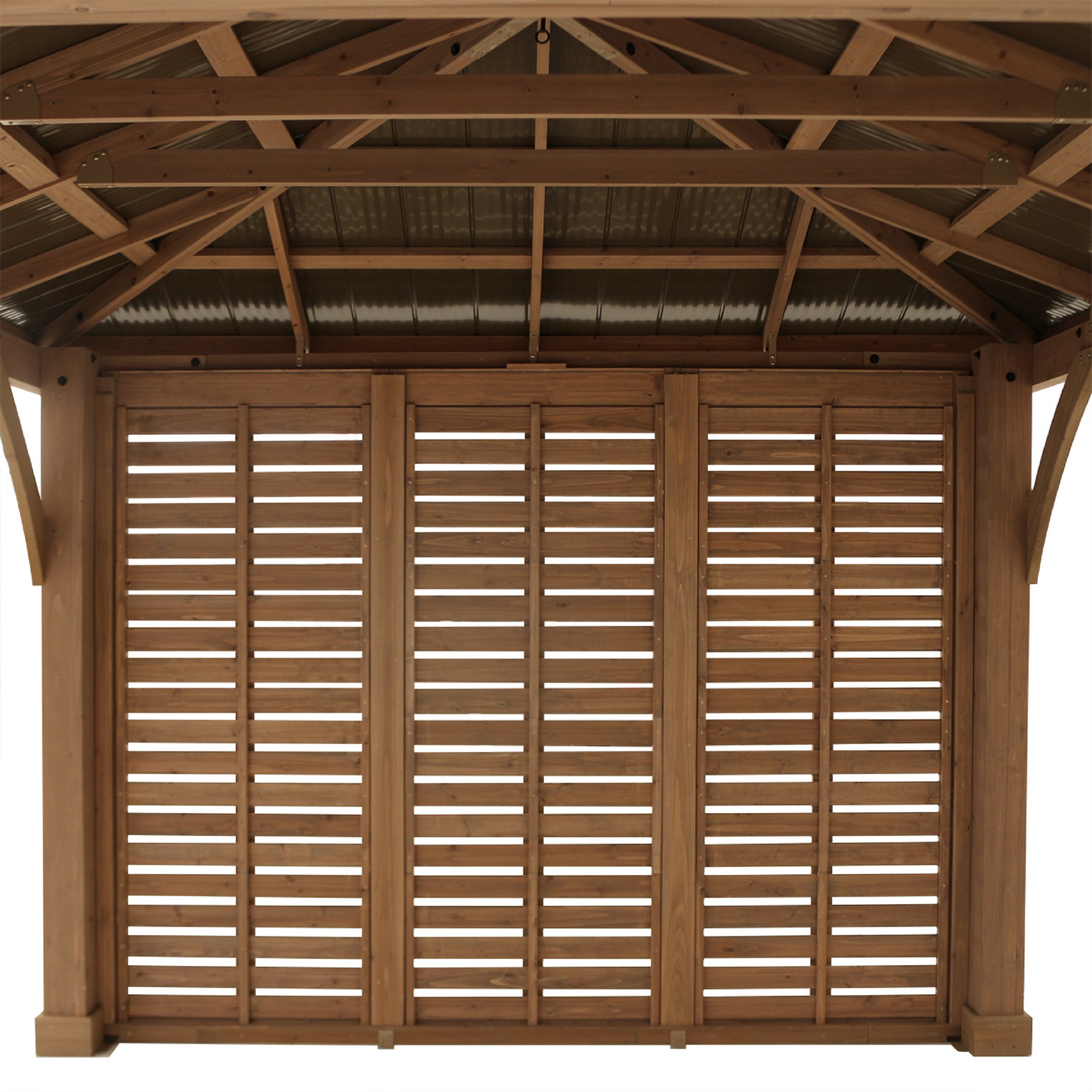 Seitenwand für Holzpavillon 'Devon 12 x 12 und 12 x 14' Natur 7,8 x 298 x 232 cm + product picture