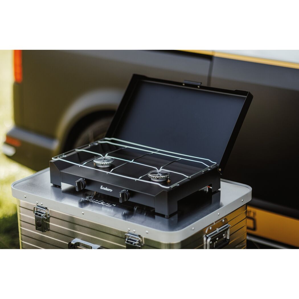 Campingkocher 'Dalgety' schwarz 2 x 2,3 kw 49 x 32 x 9 cm