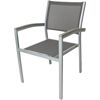 Gartenstuhlset 'Grace' stapelbar Aluminium grau 2 Stück