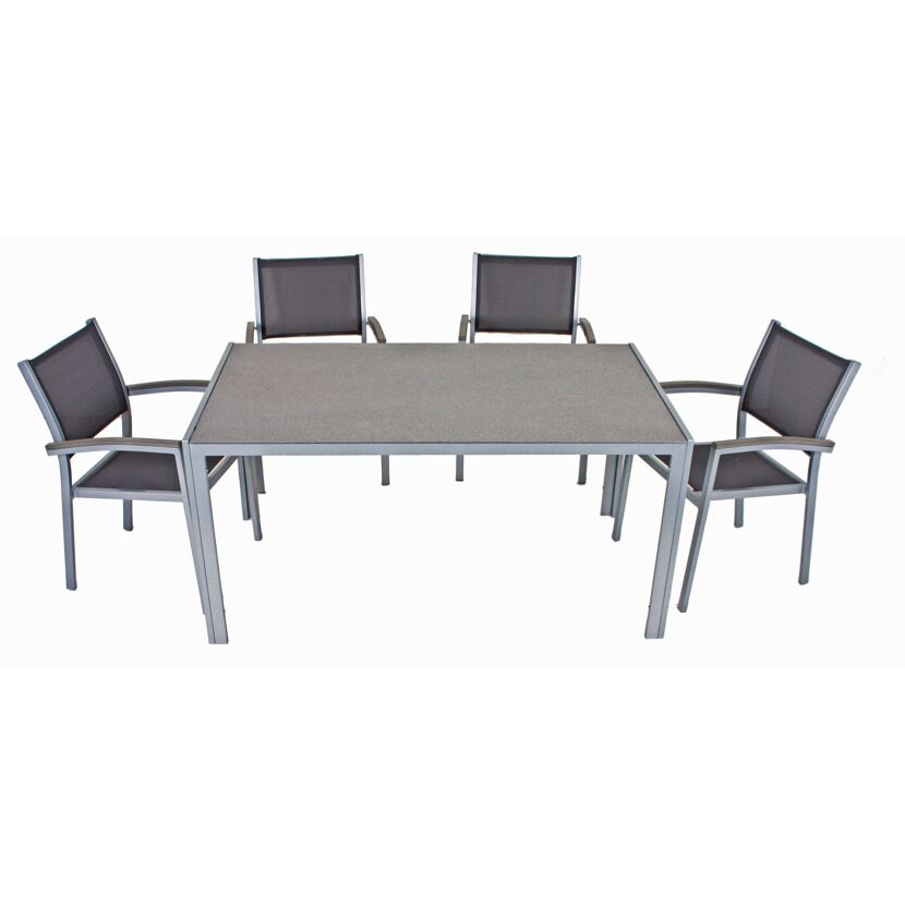 Gartenmöbelset 'Grace' für 4 Personen Aluminium