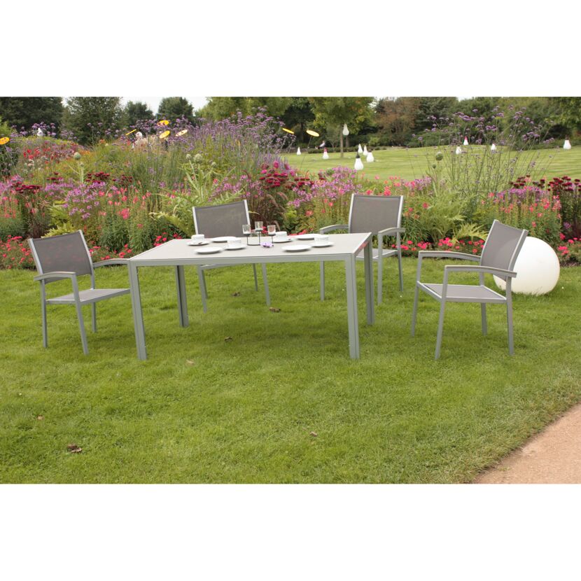 Gartenmöbelset 'Grace' für 4 Personen Aluminium