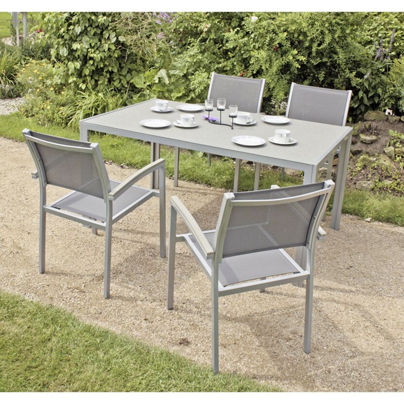 Gartenmöbelset 'Grace' für 4 Personen Aluminium