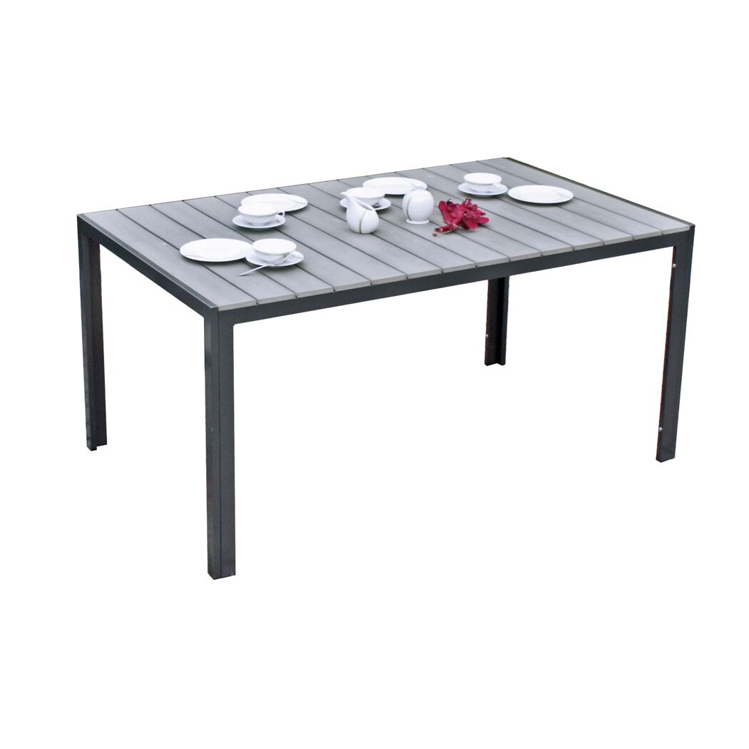 Gartentisch 'Olivia' Aluminium 90 x 72 x 150 cm