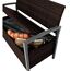Gartenbank 'Ferrara' 2-Sitzer Aluminium dunkelbraun/schwarz 117 x 86 x 58 cm