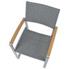 Gartenstuhlset 'Ava' stapelbar Aluminium grau/hellbraun 2 Stück