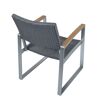 Gartenstuhlset 'Ava' stapelbar Aluminium grau/hellbraun 2 Stück