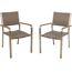 Gartenstuhlset 'Florence' stapelbar Aluminium braun 2 Stück