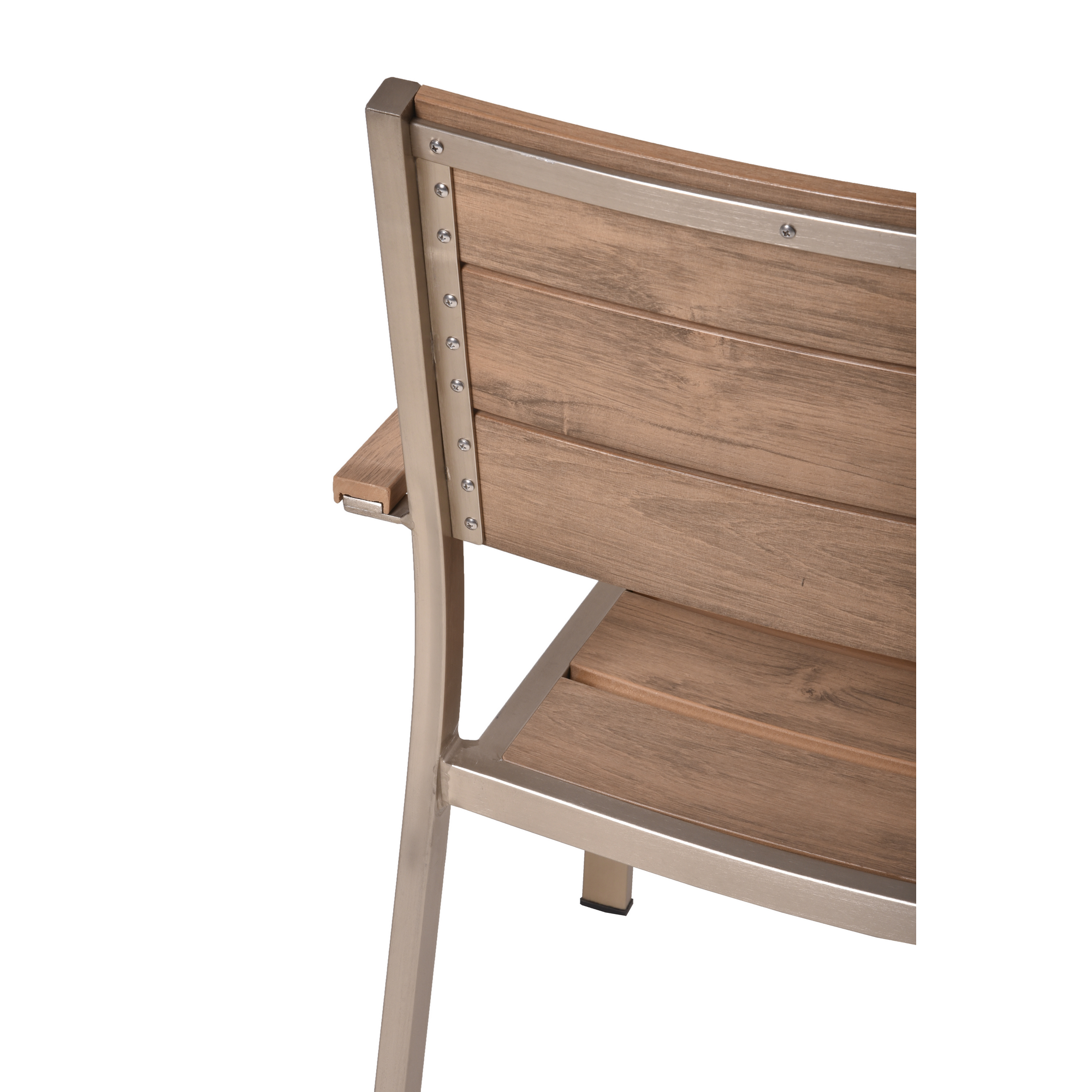 Gartenstuhlset 'Florence' stapelbar Aluminium braun 2 Stück