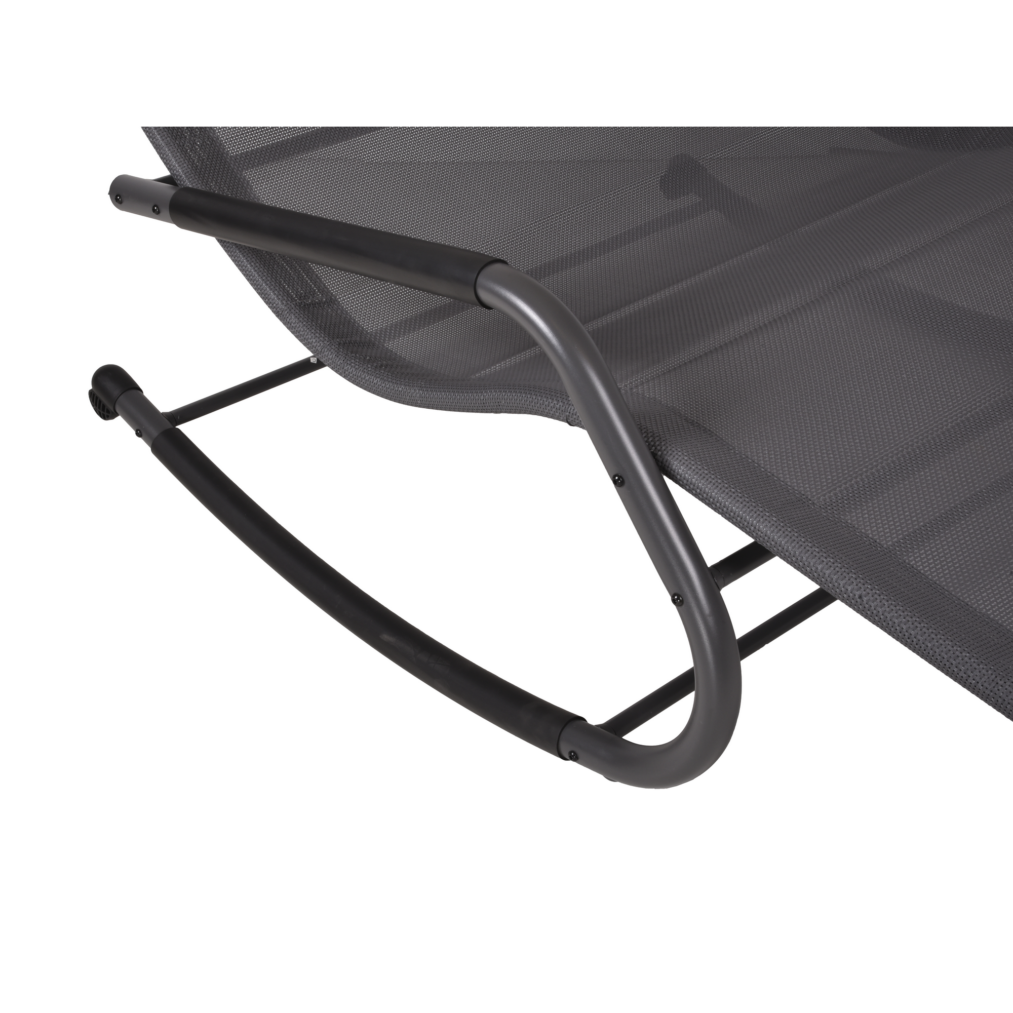 Schaukelliege 'Serifos' mit Sonnendach anthrazit/beige 138 x 160 x 200 cm