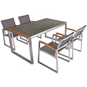 Gartentisch 'Averna' Aluminium/Glas 90 x 74 x 160 cm