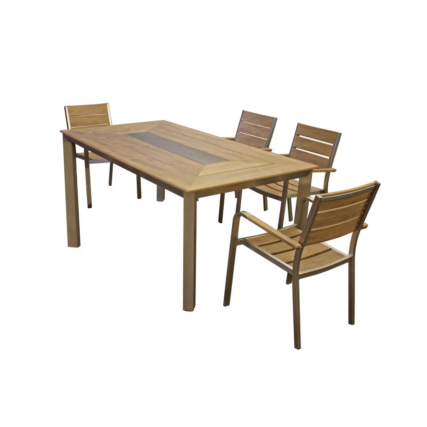 Gartenmöbelset 'Florence' für 4 Personen Aluminium