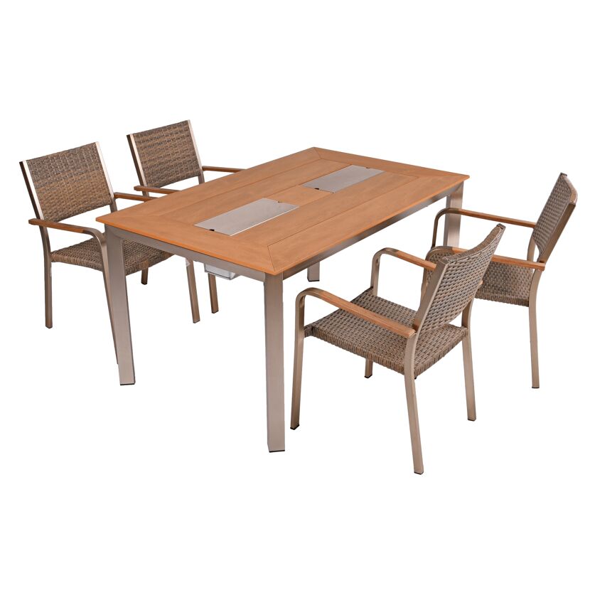 Gartenmöbelset 'Florence' für 4 Personen Aluminium