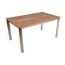 Holztisch mit Metallelementen