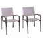 Gartenstuhlset 'Florence' stapelbar Aluminium silbern/champagner 2 Stück