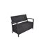 Gartenbank 'Ferrara' 2-Sitzer Aluminium schwarz 117 x 86 x 58 cm