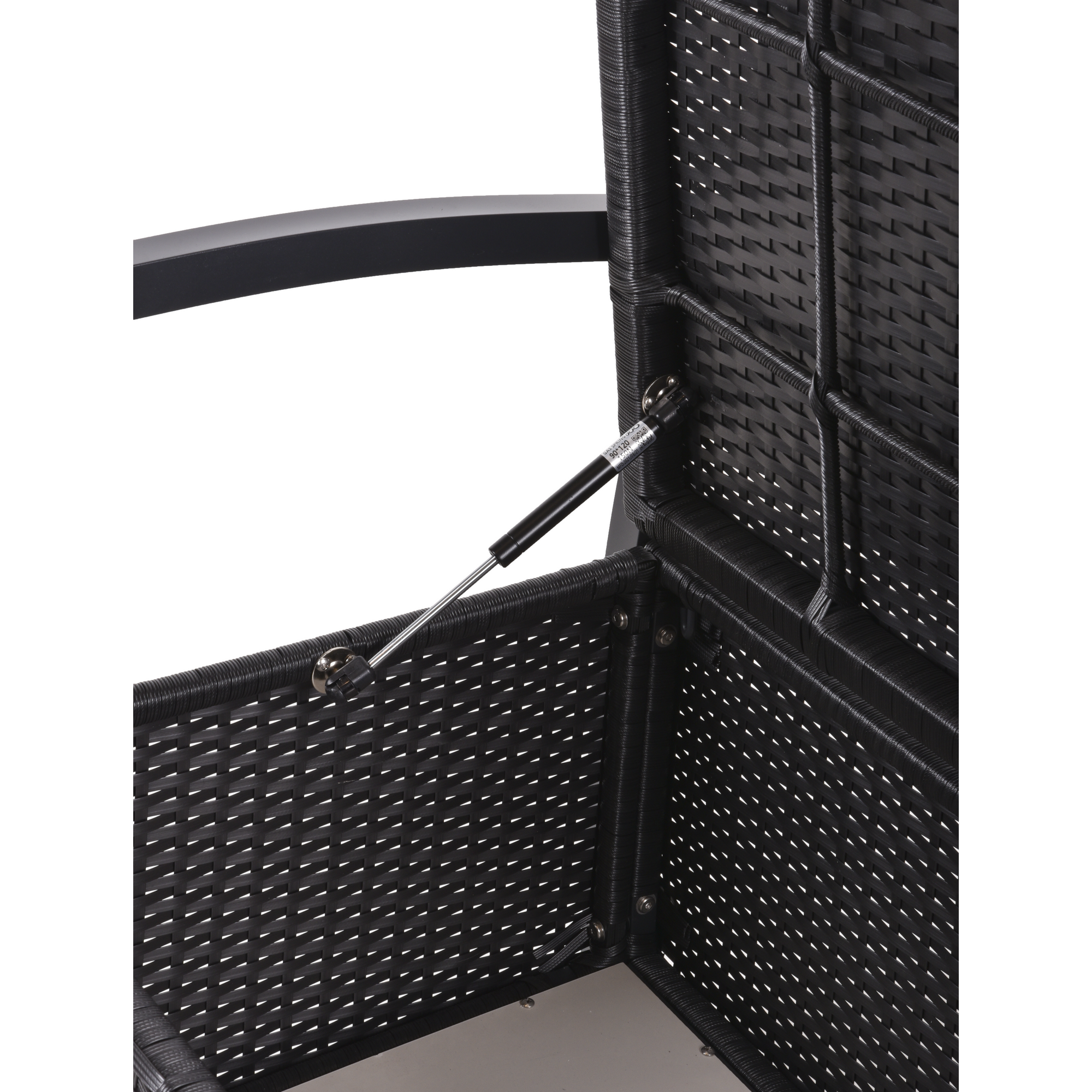 Gartenbank 'Ferrara' 2-Sitzer Aluminium schwarz 117 x 86 x 58 cm