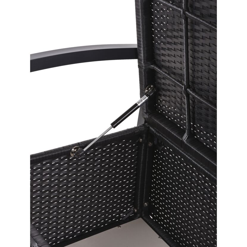 Gartenbank 'Ferrara' 2-Sitzer Aluminium schwarz 117 x 86 x 58 cm