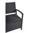 Gartenbank 'Ferrara' 2-Sitzer Aluminium schwarz 117 x 86 x 58 cm