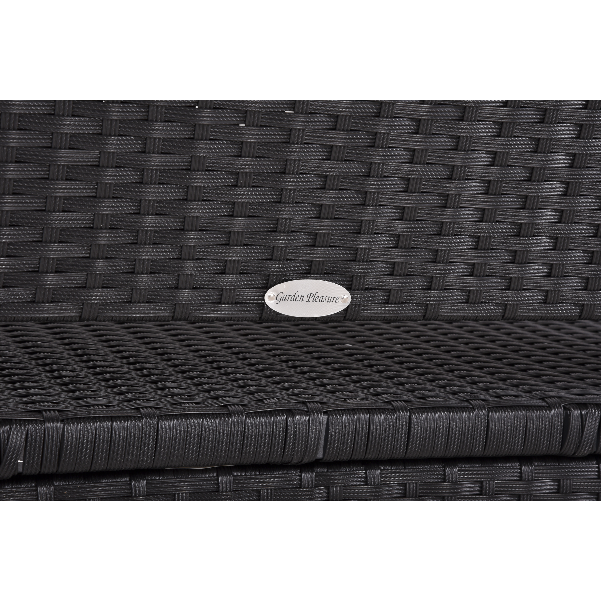 Gartenbank 'Ferrara' 2-Sitzer Aluminium schwarz 117 x 86 x 58 cm