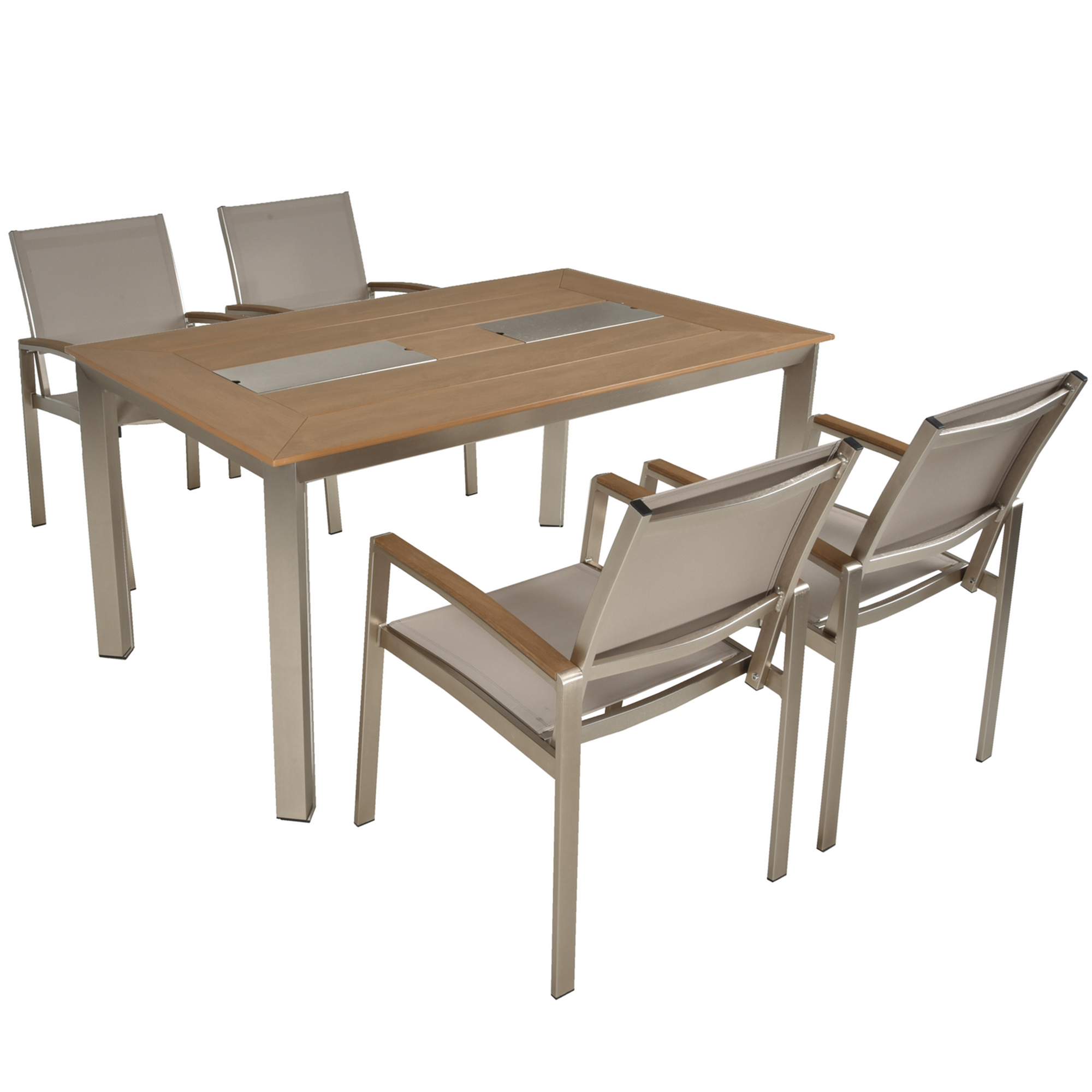 Gartenmöbelset 'Florence' für 4 Personen Aluminium