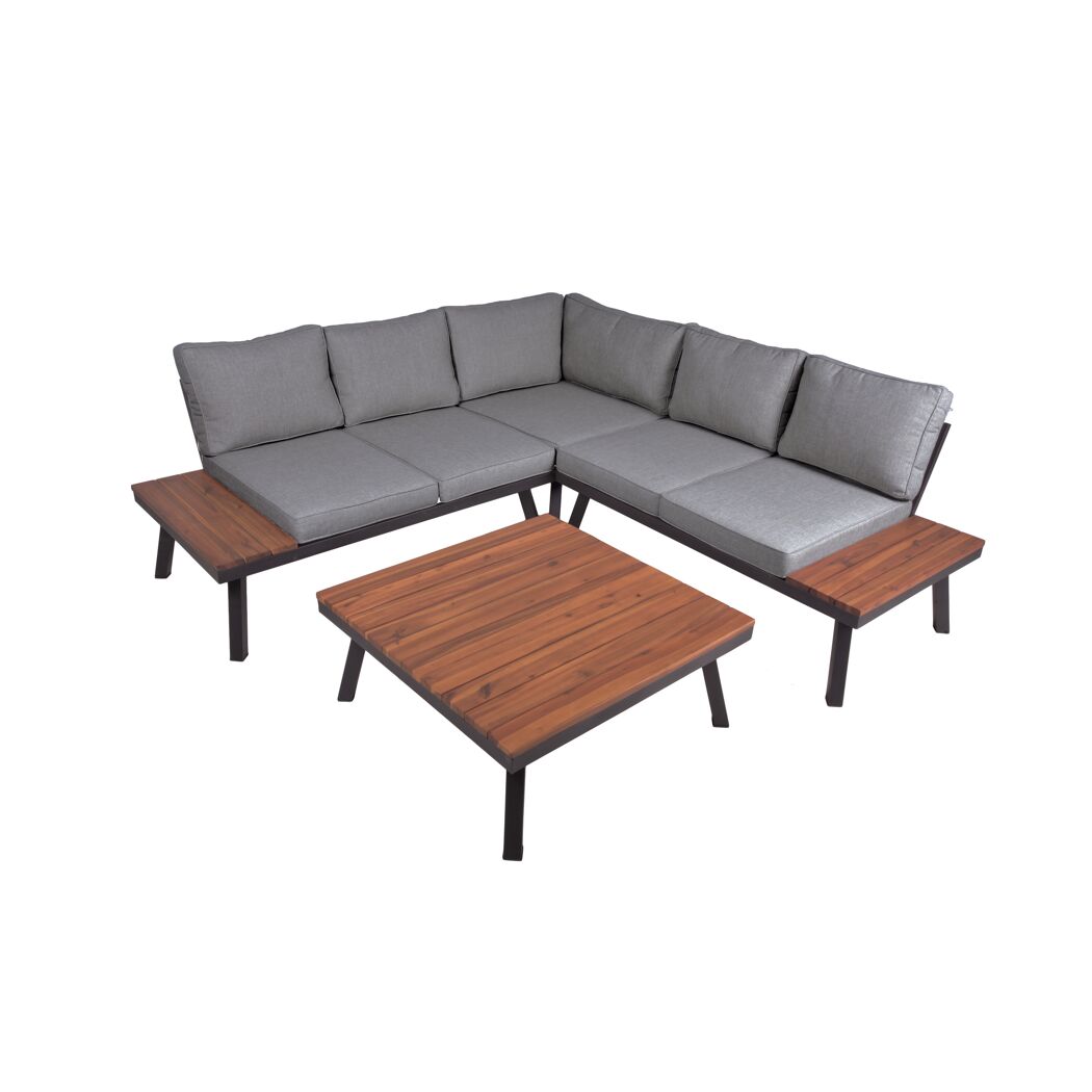Loungemöbelset 'Theresa' Stahl grau 4-teilig